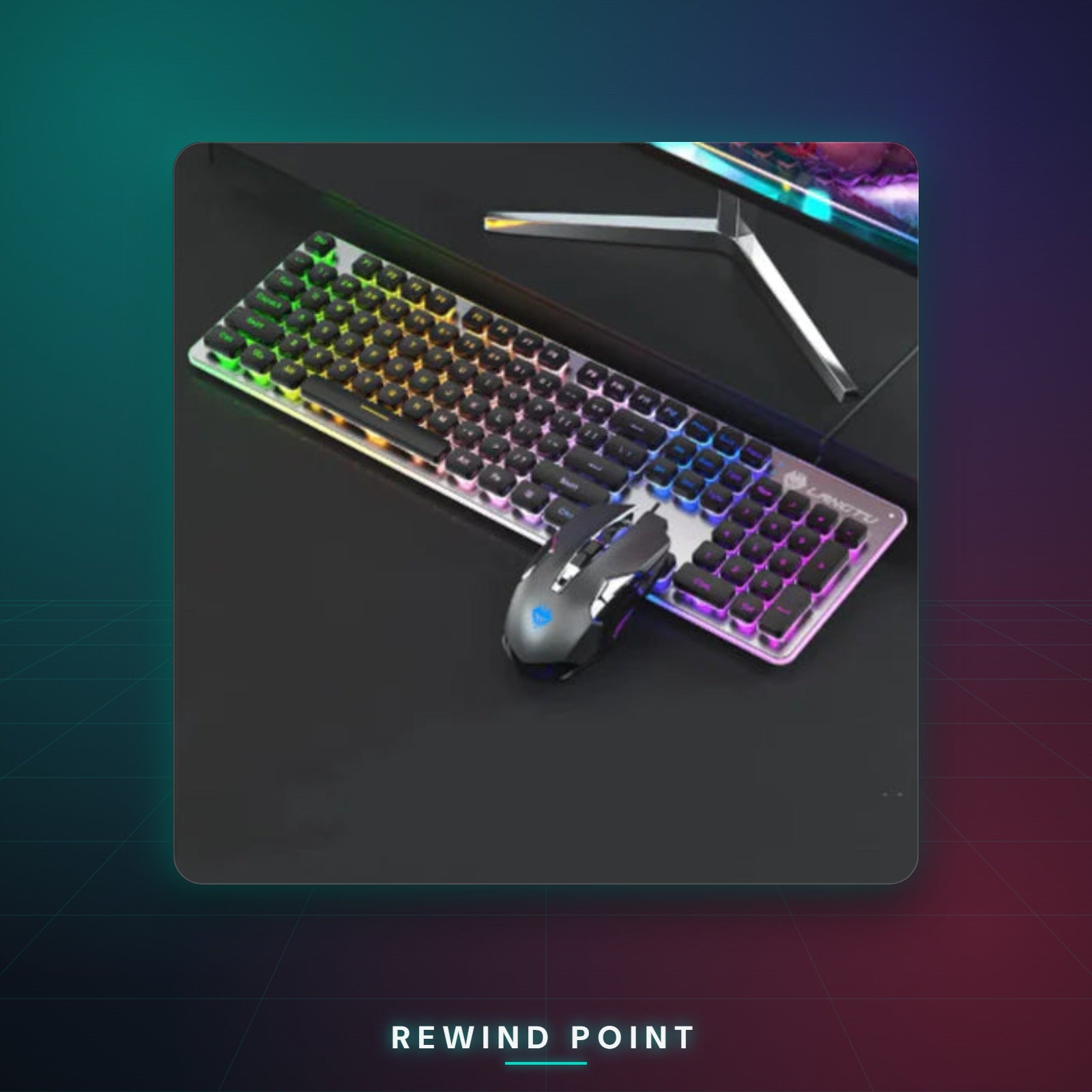 USB Wired RGB Gaming Keyboard - Rewind Point