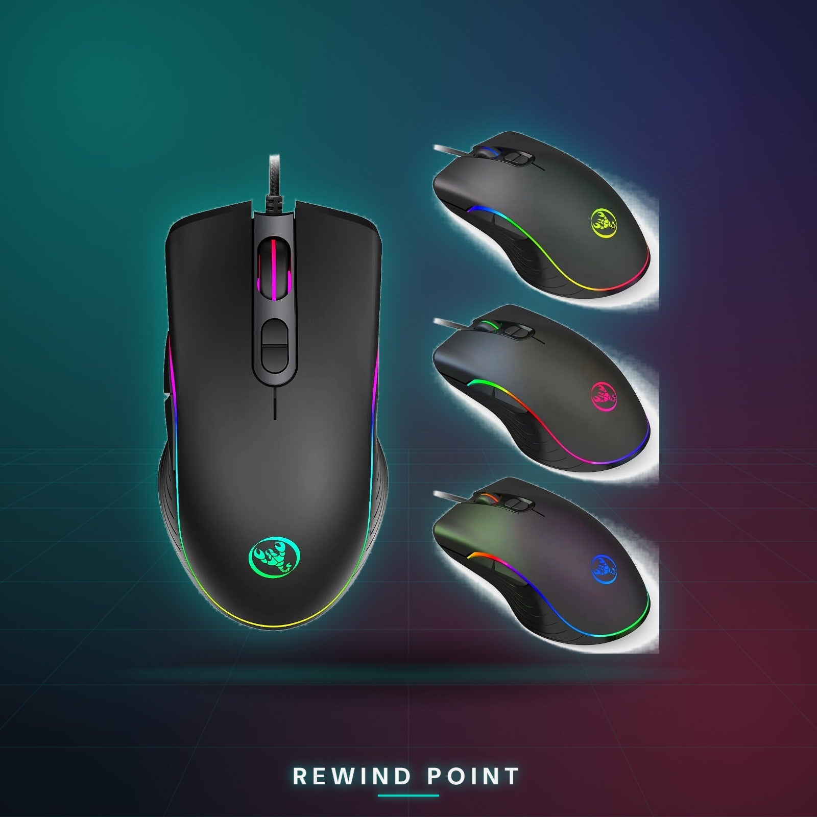 RGB Wired Gaming Mouse - Rewind Point