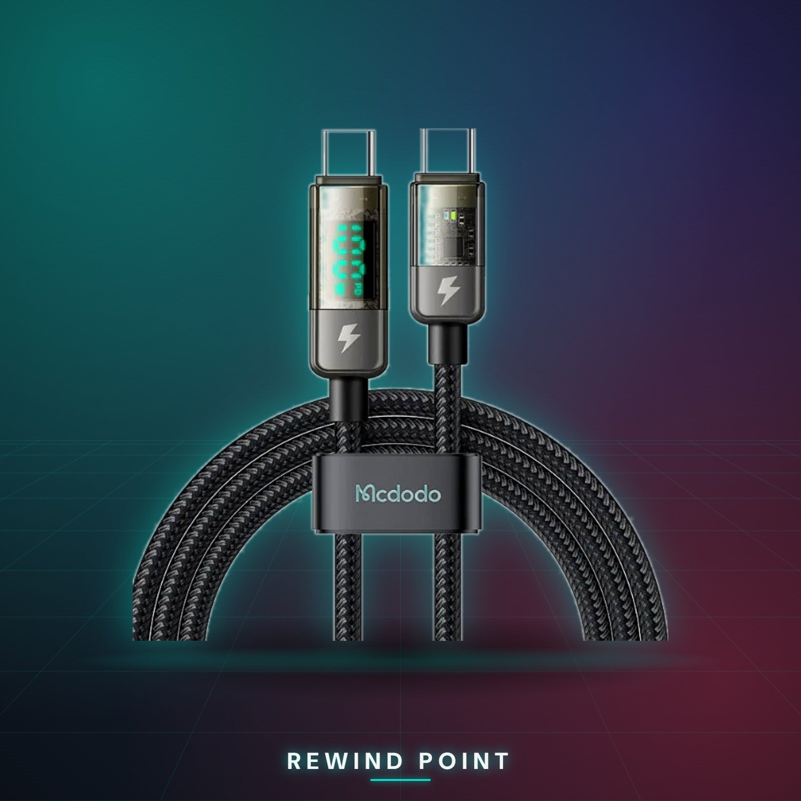 Smart Auto Power-Off Charging Cable - Rewind Point