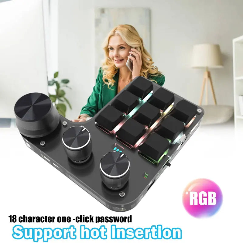 Bluetooth 2.4G Wireless Copy Shortcut Keys Gaming Keyboard